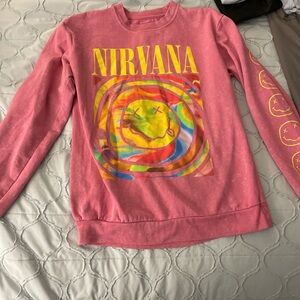 Nirvana Pink Graphic Women's Sweater